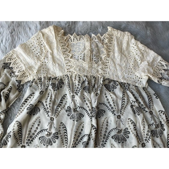 Anthropologie Cream and Black Blouse - Picture 2 of 16